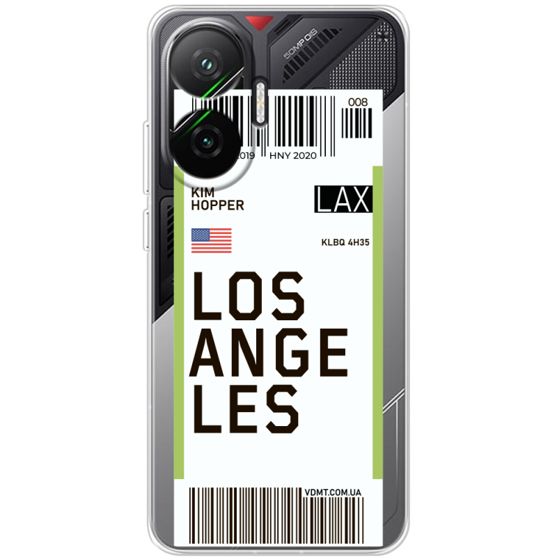 Прозорий чохол BoxFace Poco F7 Ticket Los Angeles