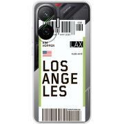 Прозорий чохол BoxFace Poco F7 Ticket Los Angeles