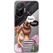 Прозорий чохол BoxFace Poco F7 Super Mama and Daughter