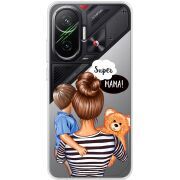 Прозорий чохол BoxFace Poco F7 Super Mama and Son