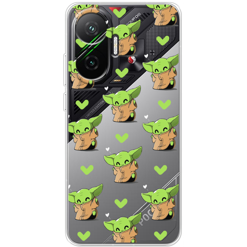 Прозорий чохол BoxFace Poco F7 Pattern Baby Yoda