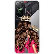 Прозорий чохол BoxFace Poco F7 Queen and Princess