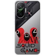 Прозорий чохол BoxFace Poco F7 siquid game люди в красном