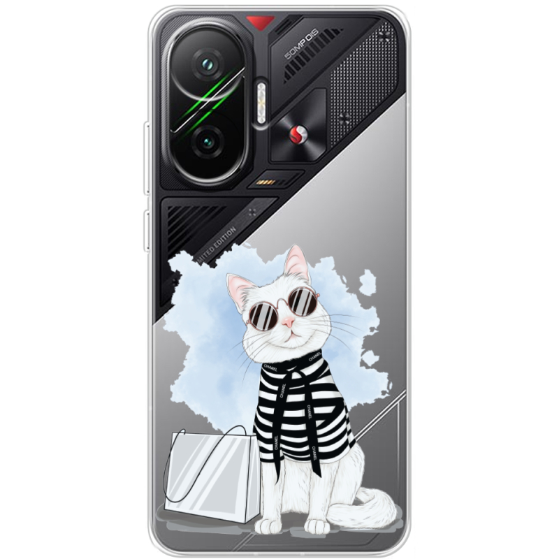 Прозорий чохол BoxFace Poco F7 Cat Style