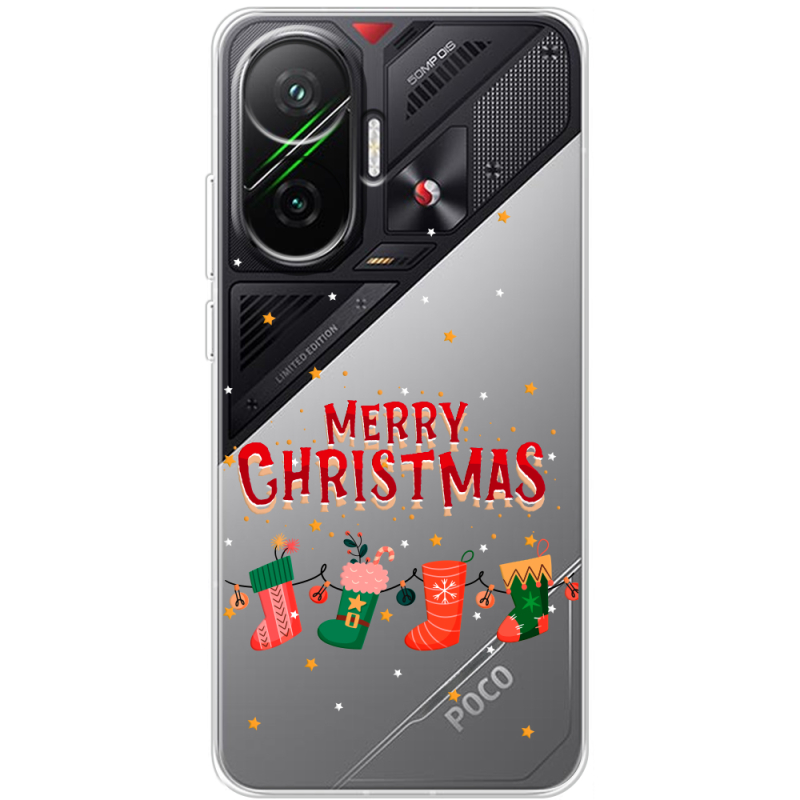 Прозорий чохол BoxFace Poco F7 Merry Christmas
