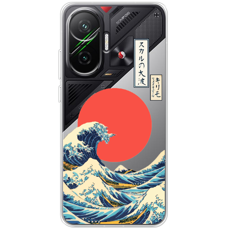 Прозорий чохол BoxFace Poco F7 Большая волна в Канагаве