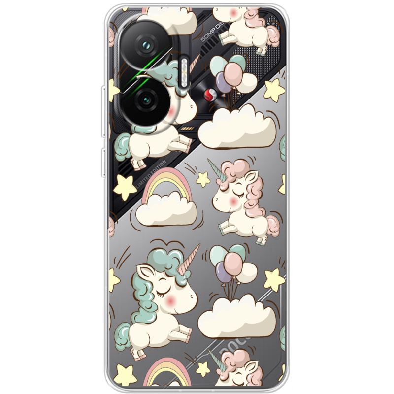 Прозорий чохол BoxFace Poco F7 Unicorns