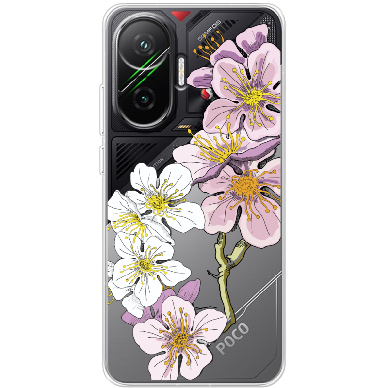 Прозорий чохол BoxFace Poco F7 Cherry Blossom