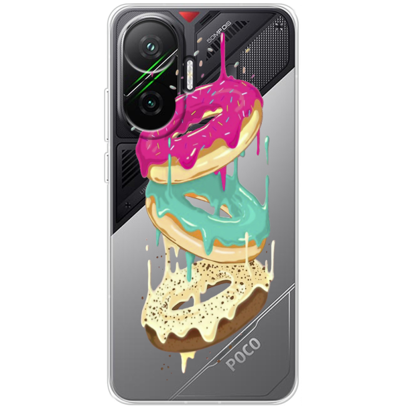 Прозорий чохол BoxFace Poco F7 Donuts