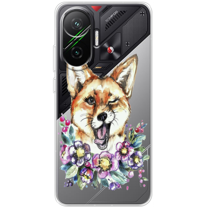 Прозорий чохол BoxFace Poco F7 Winking Fox