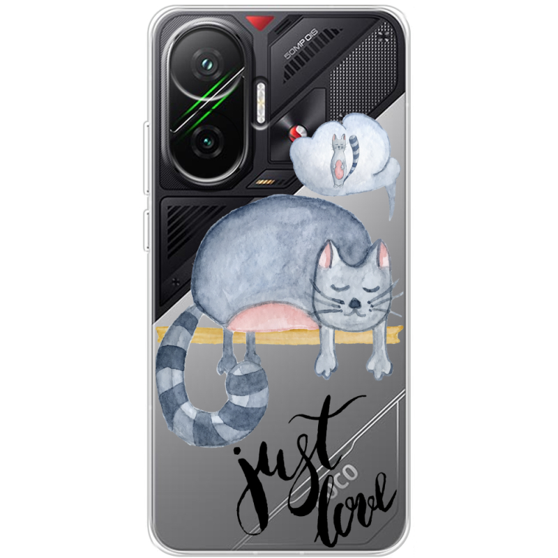 Прозорий чохол BoxFace Poco F7 Just Love