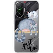 Прозорий чохол BoxFace Poco F7 Just Love