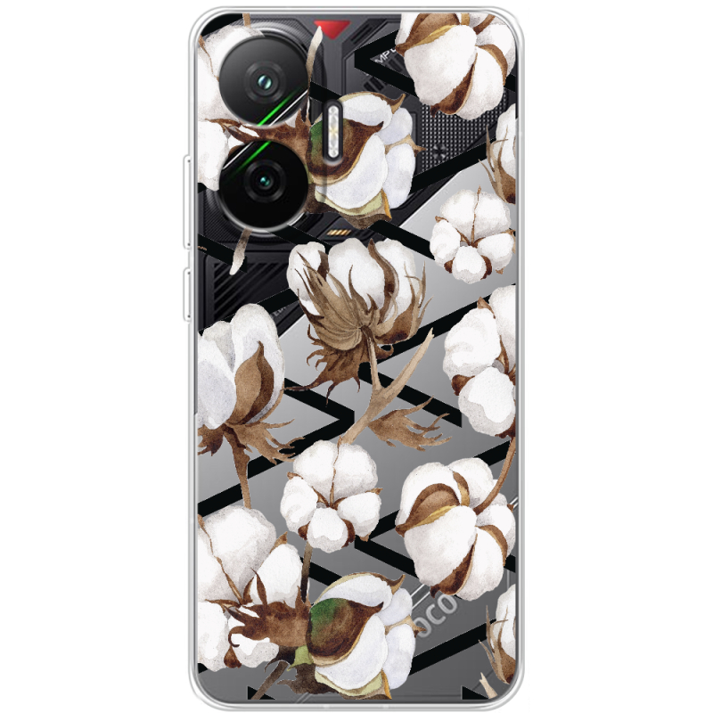 Прозорий чохол BoxFace Poco F7 Cotton flowers