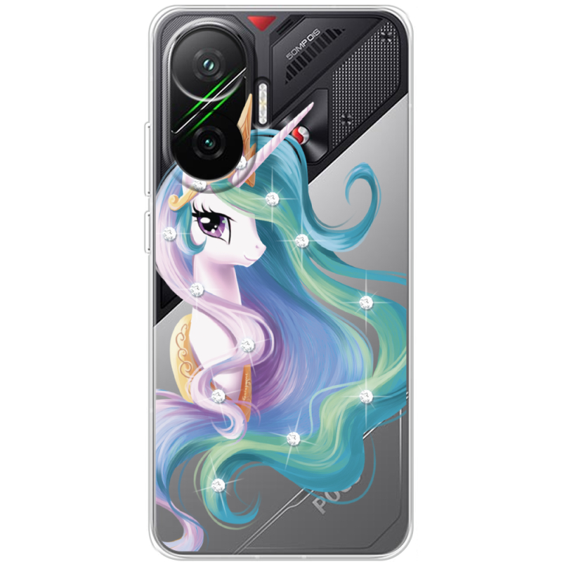 Чохол зі стразами Poco F7 Unicorn Queen