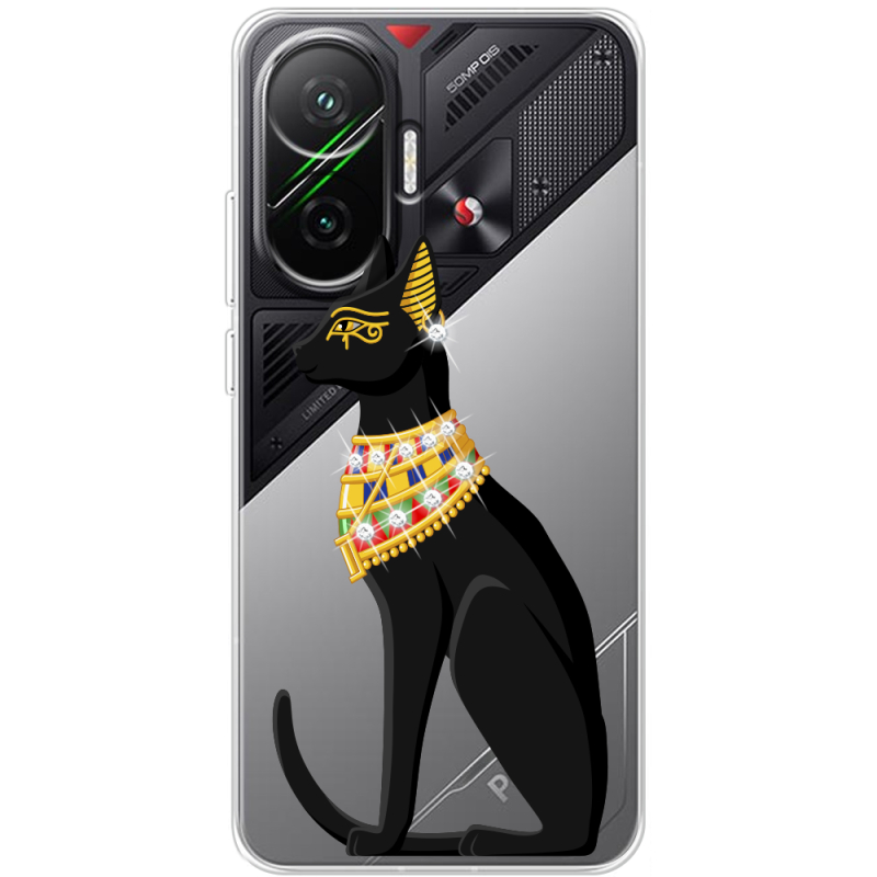 Чохол зі стразами Poco F7 Egipet Cat