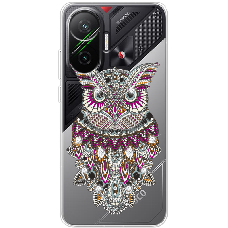 Чохол зі стразами Poco F7 Owl