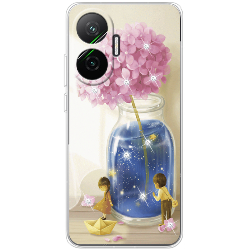 Чохол зі стразами Poco F7 Little Boy and Girl