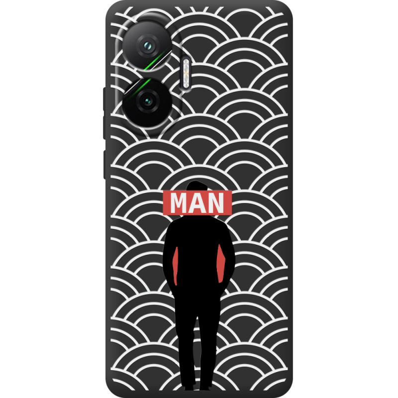 Чорний чохол BoxFace Poco F7 Man Pattern