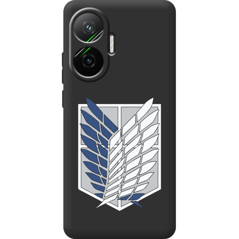 Чорний чохол BoxFace Poco F7 Атака Титанов Крылья Свободы