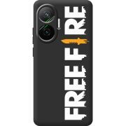 Чорний чохол BoxFace Poco F7 Free Fire White Logo