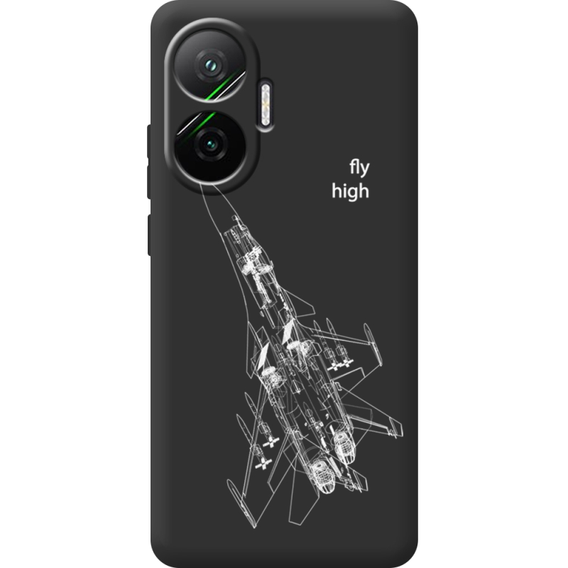 Чорний чохол BoxFace Poco F7 Військовий літак
