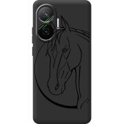 Чорний чохол BoxFace Poco F7 Horse