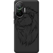 Чорний чохол BoxFace Poco F7 Lion