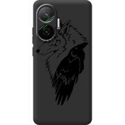 Чорний чохол BoxFace Poco F7 Wolf and Raven