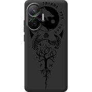 Чорний чохол BoxFace Poco F7 Hugin and Munin