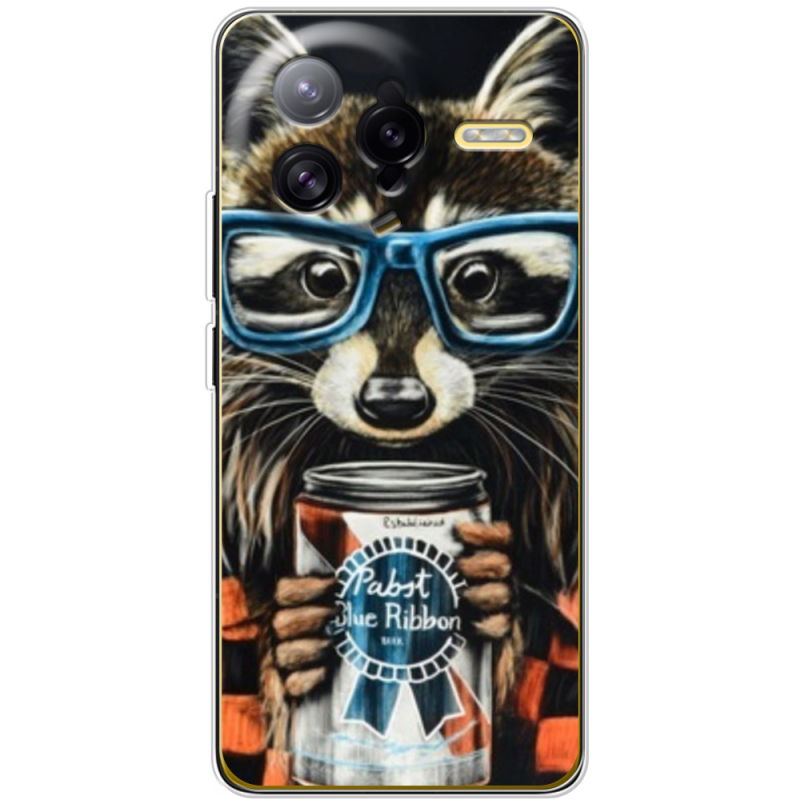 Чохол BoxFace Poco F7 Ultra Енот с банкой