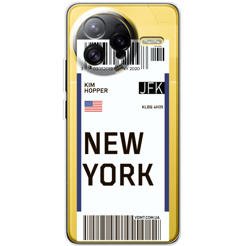 Прозорий чохол BoxFace Poco F7 Ultra Ticket New York