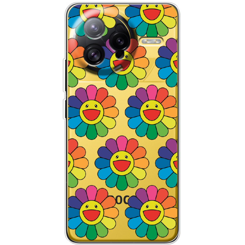 Прозорий чохол BoxFace Poco F7 Ultra Hippie Flowers