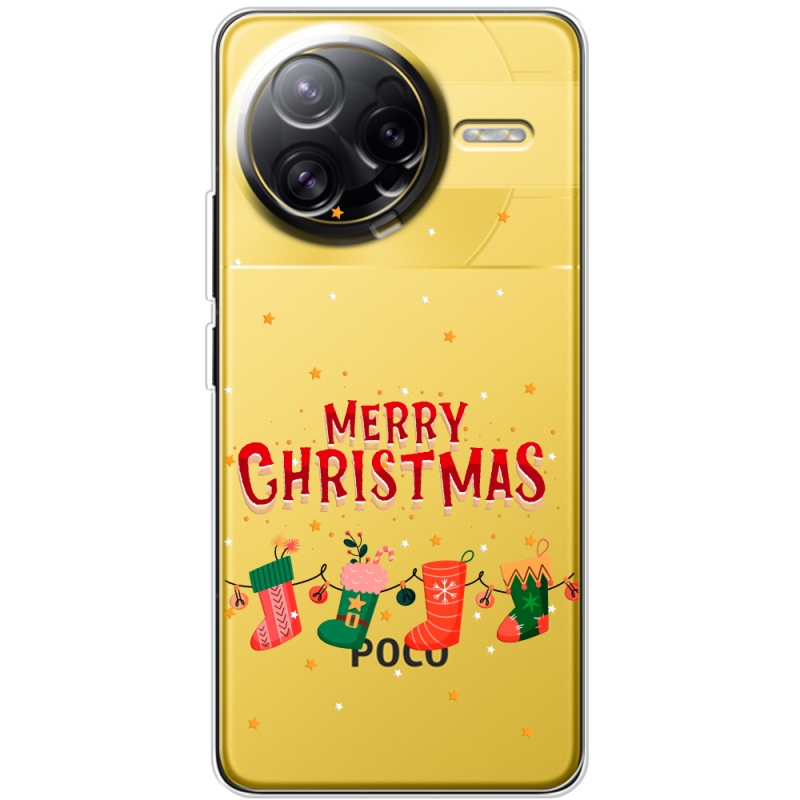 Прозорий чохол BoxFace Poco F7 Ultra Merry Christmas