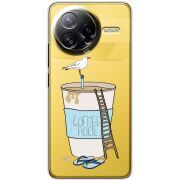 Прозорий чохол BoxFace Poco F7 Ultra Segull in Cofee Pool