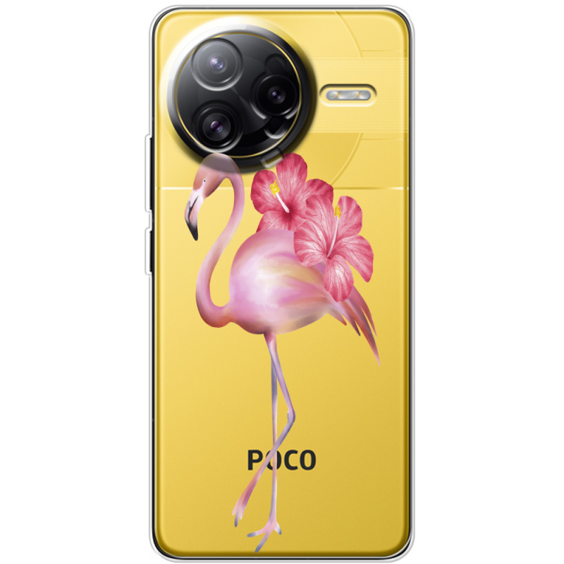 Прозорий чохол BoxFace Poco F7 Ultra Floral Flamingo