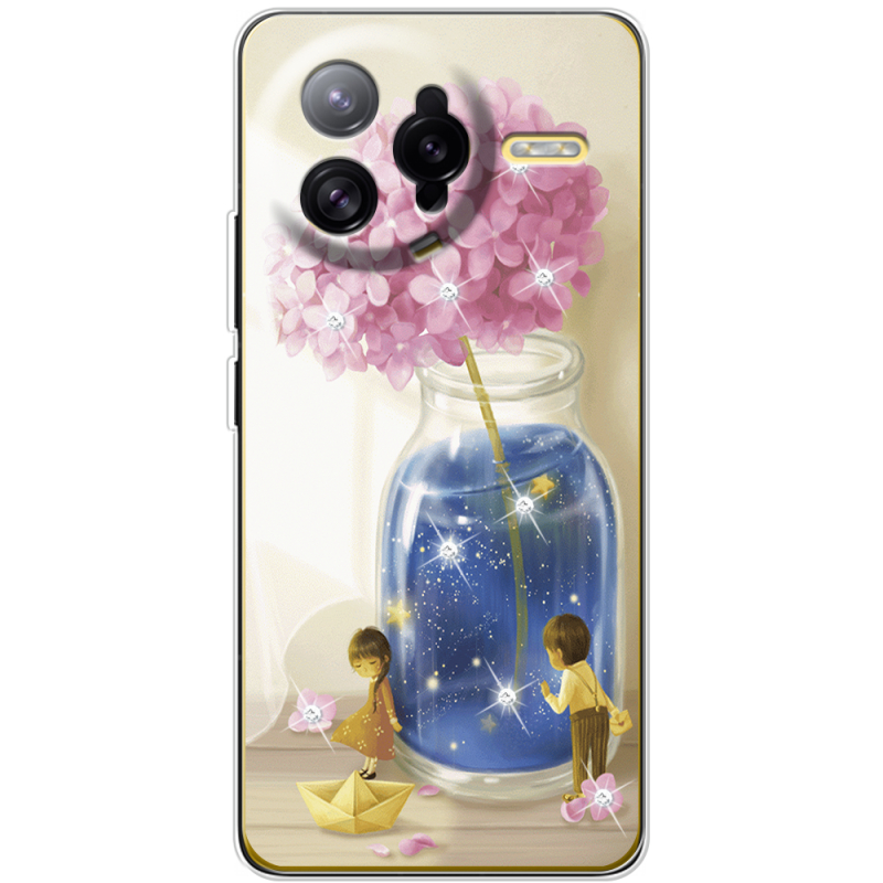 Чохол зі стразами Poco F7 Ultra Little Boy and Girl