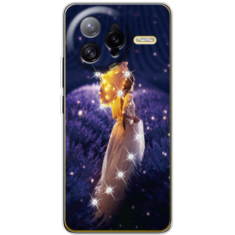 Чохол зі стразами Poco F7 Ultra Girl with Umbrella