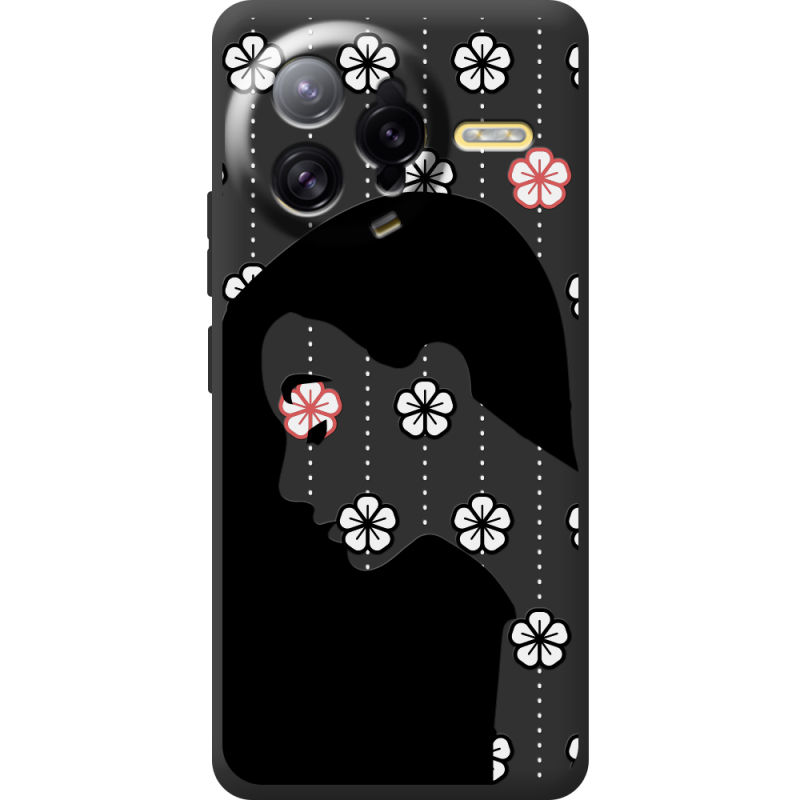 Чорний чохол BoxFace Poco F7 Ultra Flower Hair