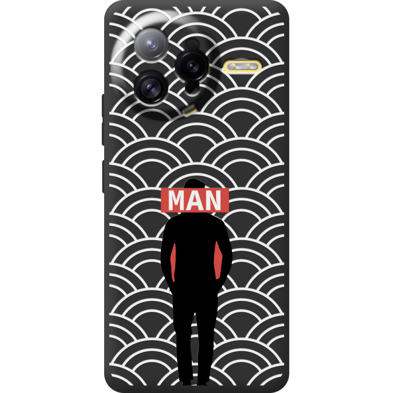 Чорний чохол BoxFace Poco F7 Ultra Man Pattern