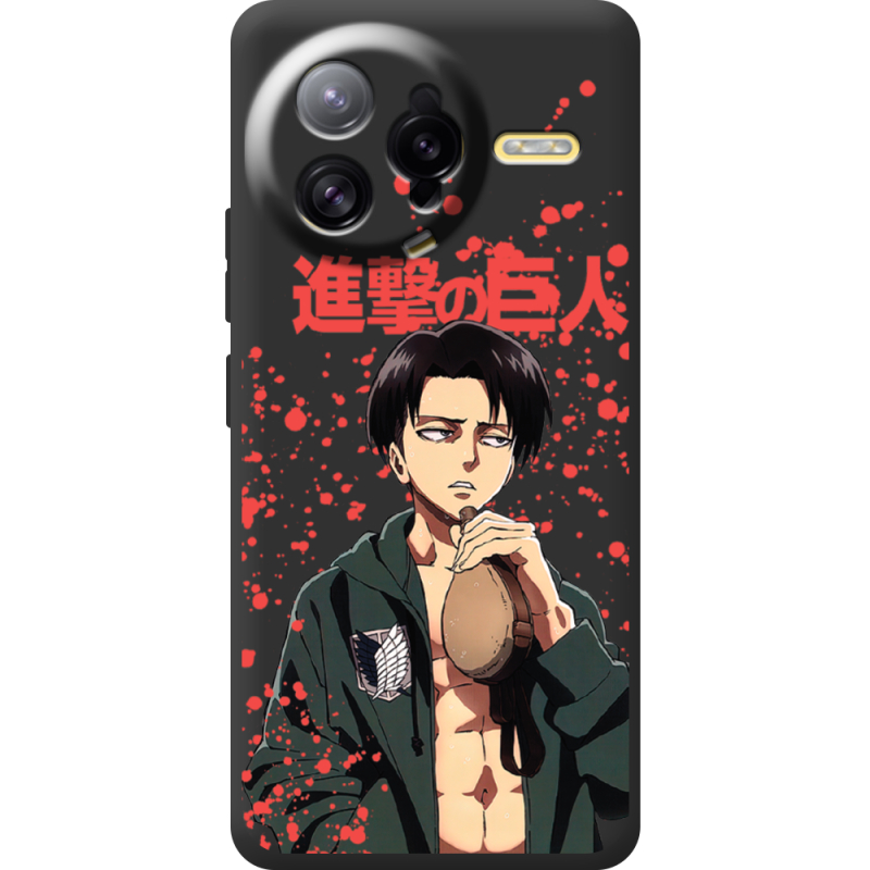 Чорний чохол BoxFace Poco F7 Ultra Атака Титанов Леви