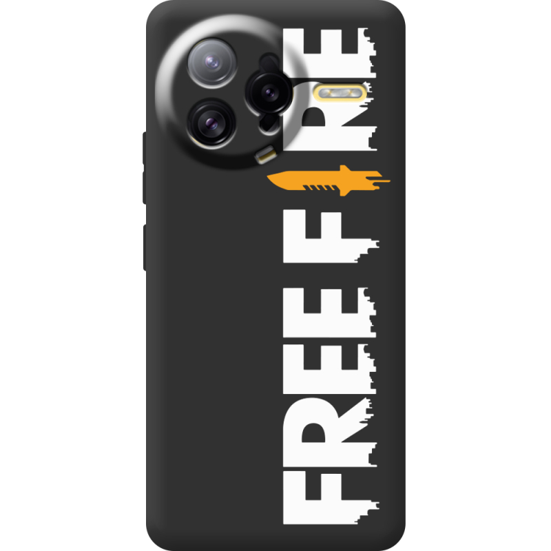 Чорний чохол BoxFace Poco F7 Ultra Free Fire White Logo