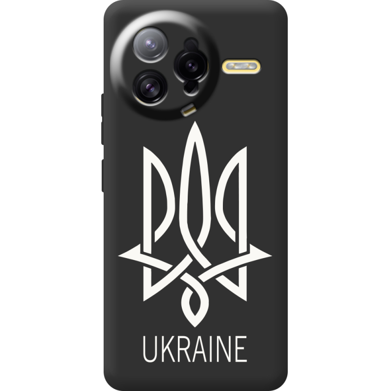 Чорний чохол BoxFace Poco F7 Ultra Тризуб монограмма ukraine