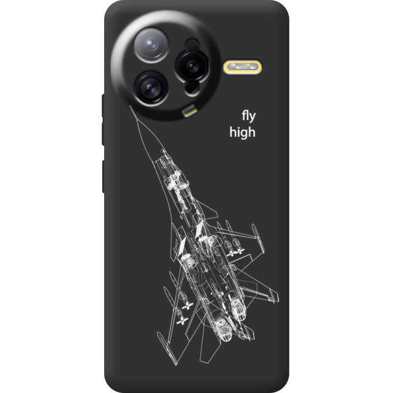 Чорний чохол BoxFace Poco F7 Ultra Військовий літак