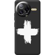 Чорний чохол BoxFace Poco F7 Ultra Білий хрест ЗСУ