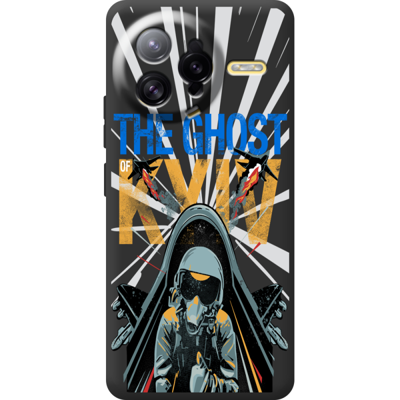 Чорний чохол BoxFace Poco F7 Ultra Привид Києва в дії