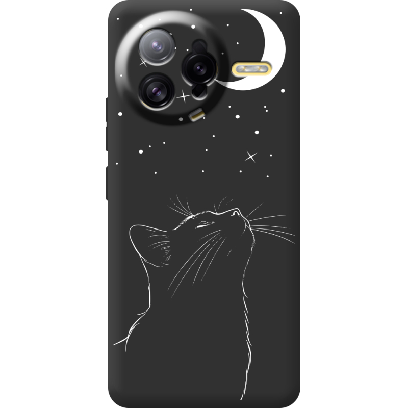 Чорний чохол BoxFace Poco F7 Ultra Місячний кіт