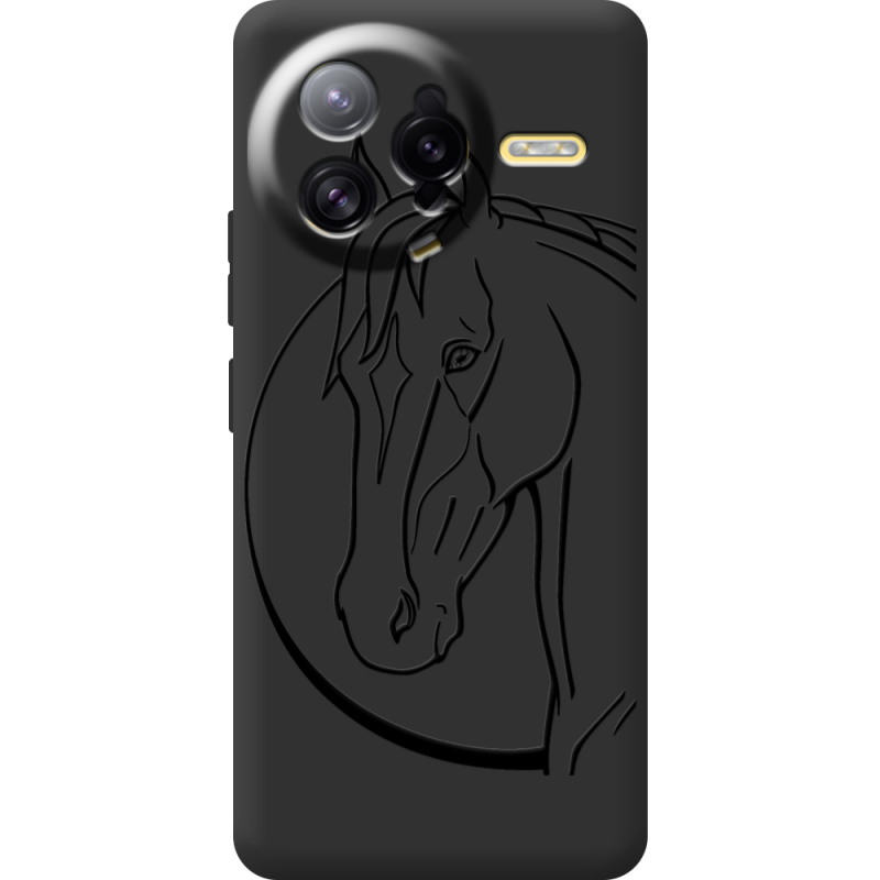 Чорний чохол BoxFace Poco F7 Ultra Horse