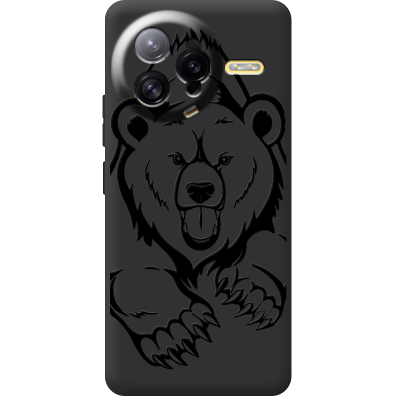 Чорний чохол BoxFace Poco F7 Ultra Grizzly Bear
