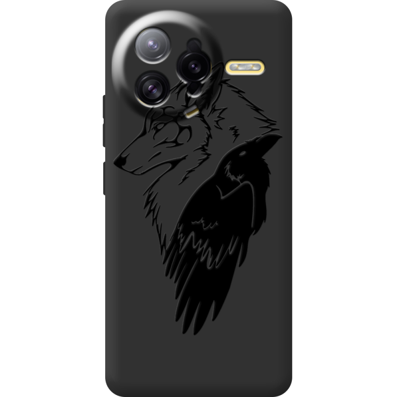 Чорний чохол BoxFace Poco F7 Ultra Wolf and Raven