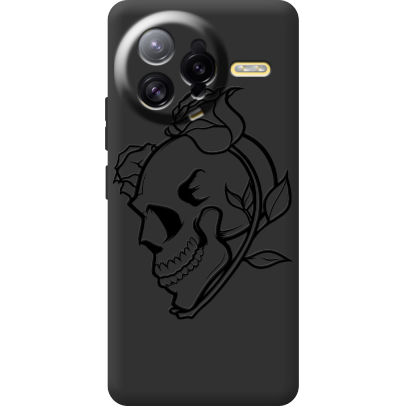 Чорний чохол BoxFace Poco F7 Ultra Skull and Roses